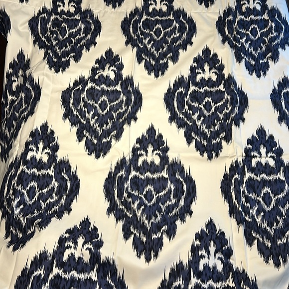 Navy and white curtain panels - set of 2 - Picture 4 of 12